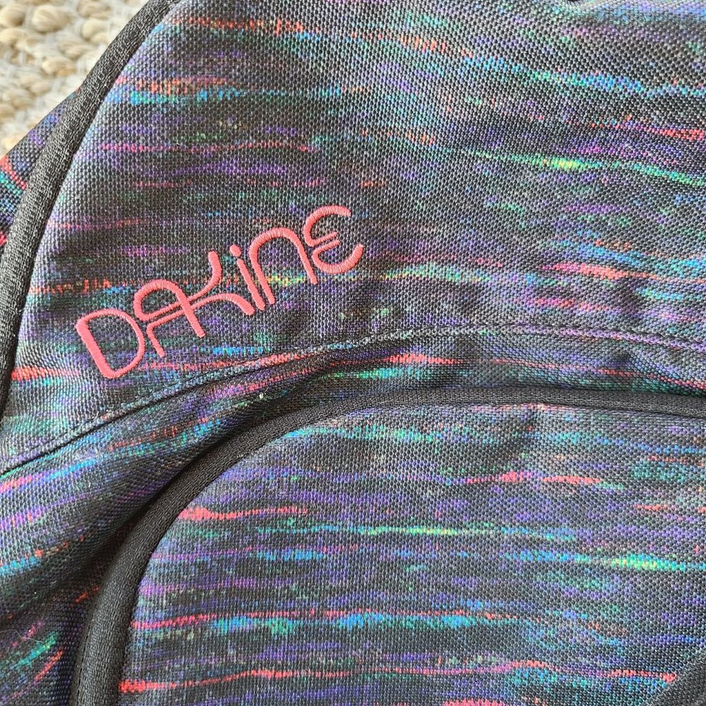 Dakine Pink Accent Blue Burnout Full Sized Backpack - Picture 3 of 9